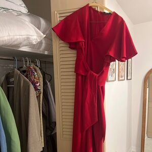 Zara basic red timeless jumpsuit